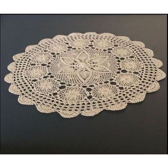 29” Crocheted Vintage Doily - Picture 1 of 2
